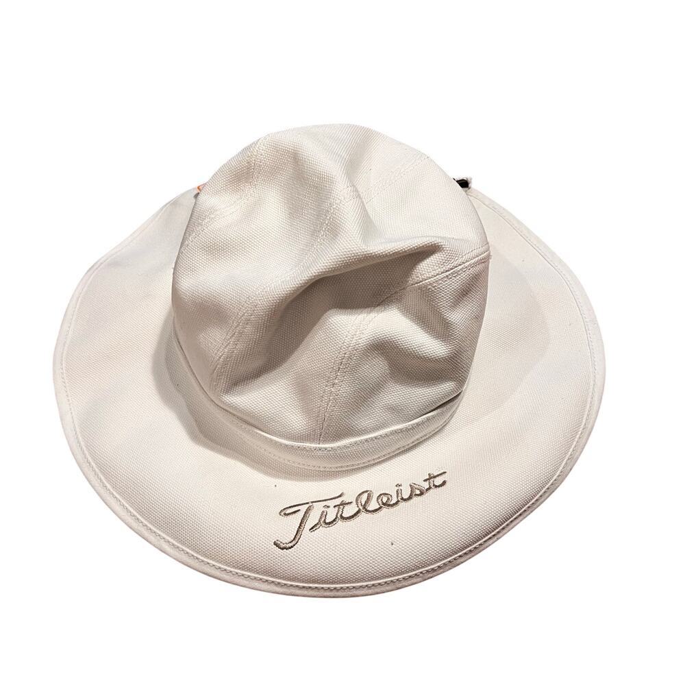 Titleist Cream Wide-Brim Golf Sun Hat. New.